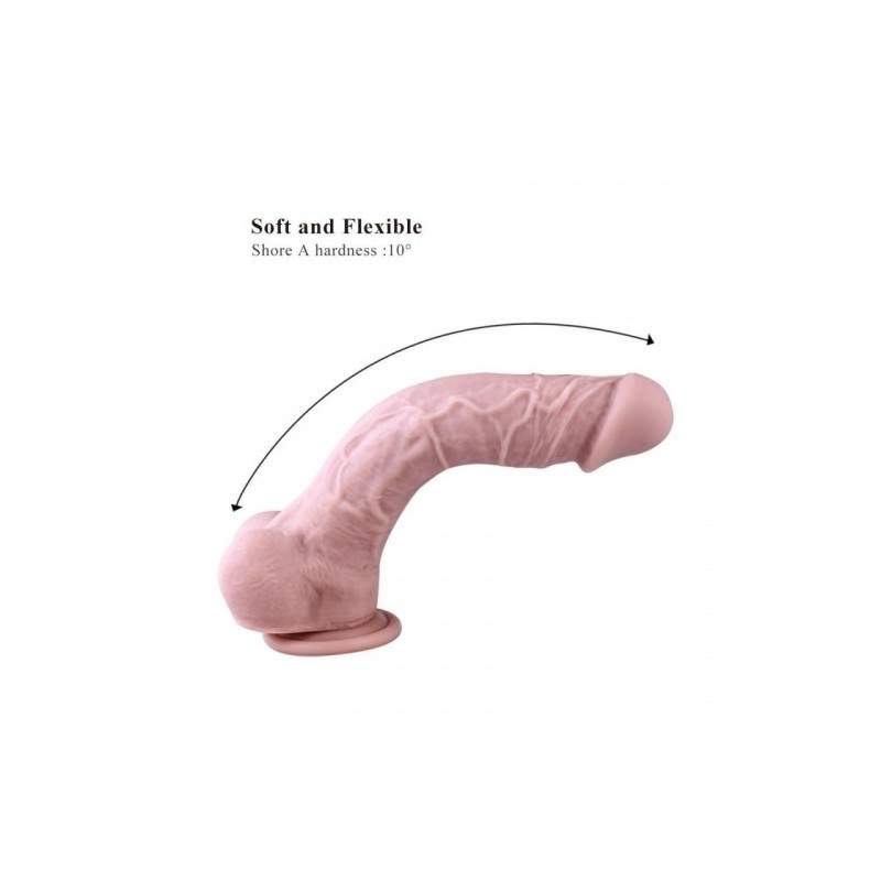 Premium Silicone Dildo,Realistic Penis With Suction Cup (Large)