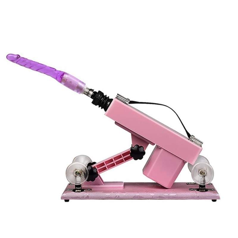 Hismith Adjustable Speed Automatic Sex Machine With Quality Dildo Accessories - Pink
