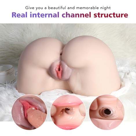 SINLOLI Life Size Virgin Pussy Ass Doll, 3D Realistic Male Masturbator Ass Vagina Anal Sex Toys