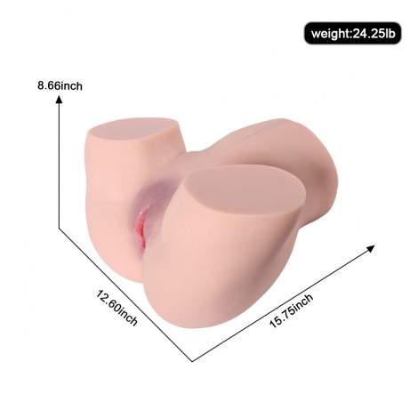 SINLOLI Latest Dual Channel Real Person Copy Ass Doll,3D Realistic Male Masturbator Vagina Anus Butt Sex Toys