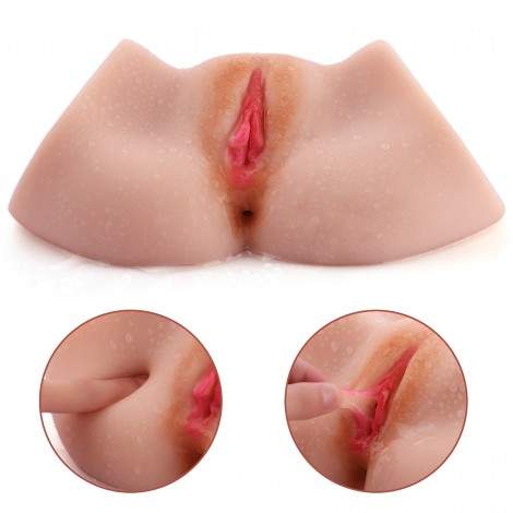 SINLOLI Life Size Virgin Pussy Ass Doll, 3D Realistic Male Masturbator Ass Vagina Anal Sex Toys (5.3 LB / 2.4KG)