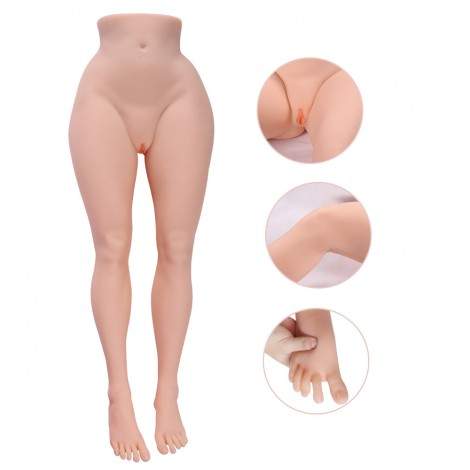 SINLOLI Black Silk Stockings Long Legs Life Size Sex Doll, 3D Realistic Male Masturbator Sex Toys, Sexy legs 
