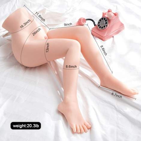 SINLOLI Black Silk Stockings Long Legs Life Size Sex Doll, 3D Realistic Male Masturbator Sex Toys, Sexy legs 