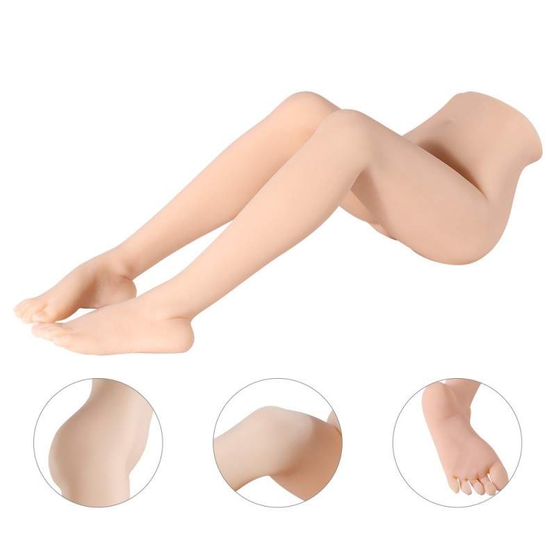 SINLOLI Black Silk Stockings Long Legs Life Size Sex Doll, 3D Realistic Mal...