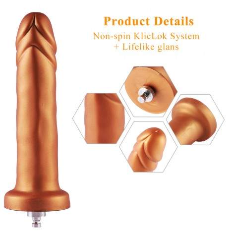 Hismith 6.7" Smooth Silicone Anal Dildo For Hismith Sex Machine - KlickLok Connector