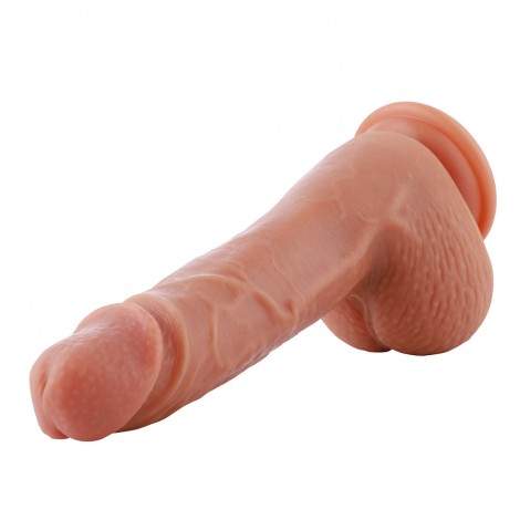8.7" Double Layered Silicone Dildo For Hismith Sex Machine With Quick Air Connector, 6.3" Insertable Length