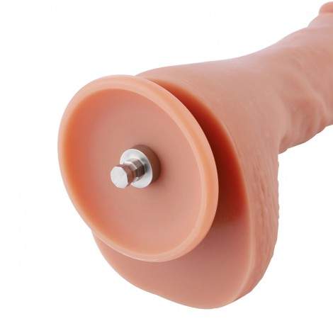 8.7" Double Layered Silicone Dildo For Hismith Sex Machine With Quick Air Connector, 6.3" Insertable Length