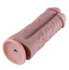 Hismith 8.46” Two Cocks One Hole Silicone Dildo For Hismith Premium Sex Machine, KlicLok Connector