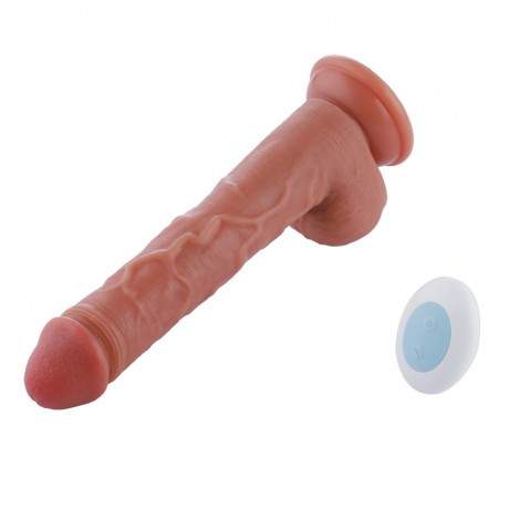 HISMITH Realistic dildo vibrator, 6 vibration modes and 6 thrust speeds G-spot vibration dildo,strong suction cup for women 