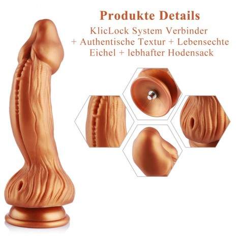 Hismith 9.45" Silicone Dildo With KlicLok System For Hismith Premium Sex Machine - Monster Series
