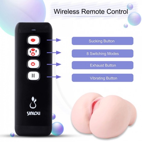 Sinloli Automatic Male Masturbator - Vibrating and Sucking with App Control - 8 Suction & Vibration