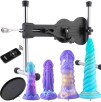 Sex Machine, Sinloli Remote Controlled Ukulele Love Machine Device, with Wildolo Silicone Dildo Attachments,