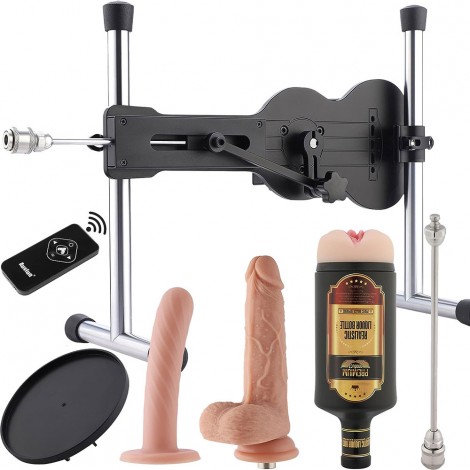 Sinloli Premium Sex Machine with EZfunLok Connector, Wireless Remote Control and Silicone Dildo Machine