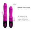 Fancyteck Telescopic Thrusting Vibrator - Rechargeable Silicone G-Spot Toy, Rose Red