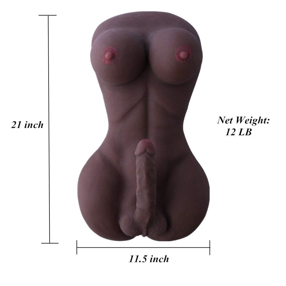 SINLOLI Love Doll Sex Doll Torso,Premium Sex Toys for Men Women and Couples (Black)