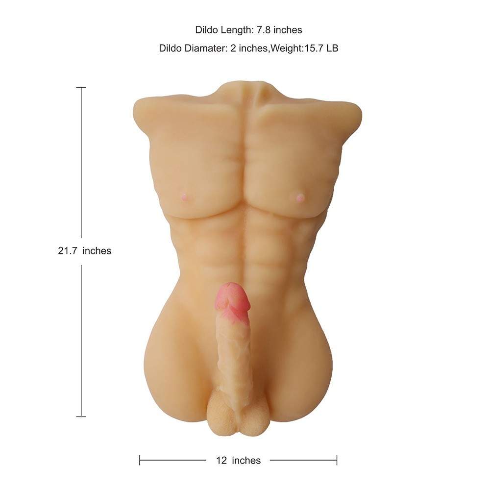 SINLOLI Love Doll Sex Doll Torso,Premium Sex Toys (Flesh male doll)