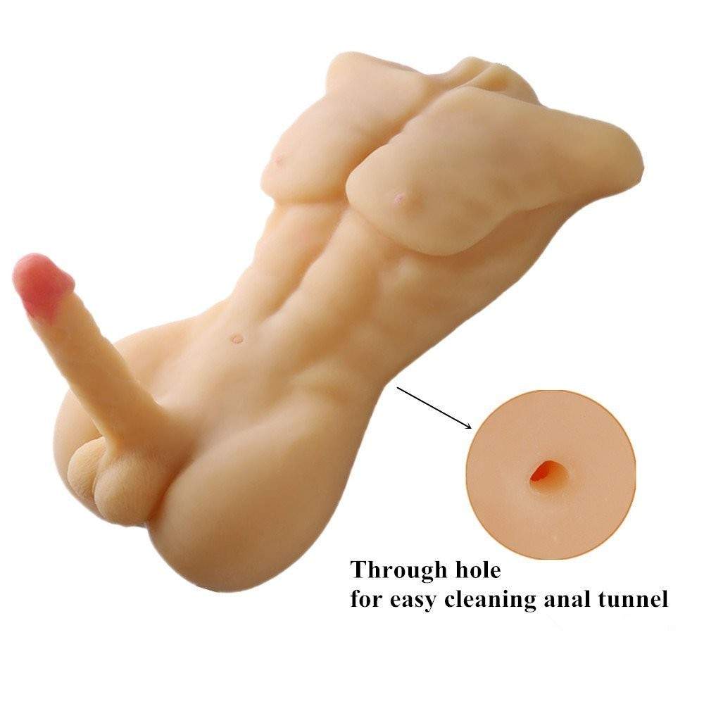 SINLOLI Love Doll Sex Doll Torso,Premium Sex Toys (Flesh male doll)