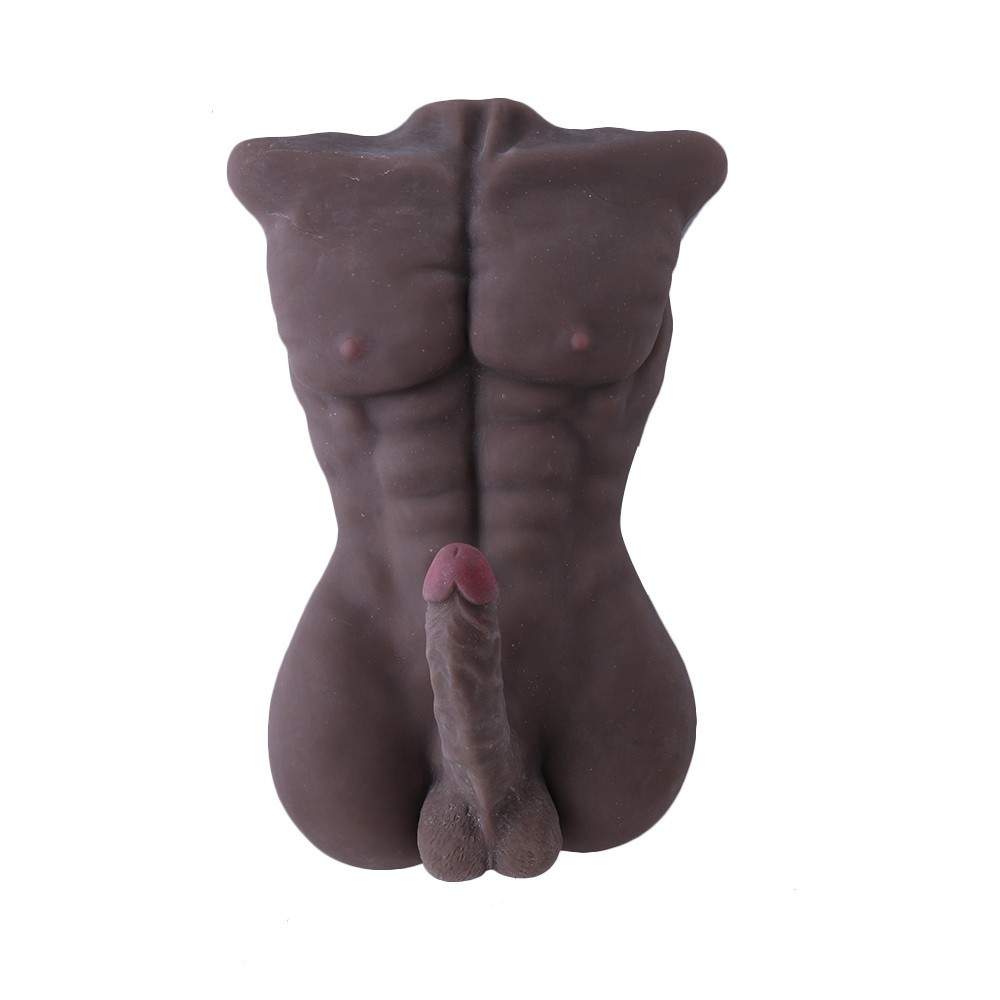 SINLOLI Love Doll Sex Doll Torso,Premium Sex Toys (Black male doll)